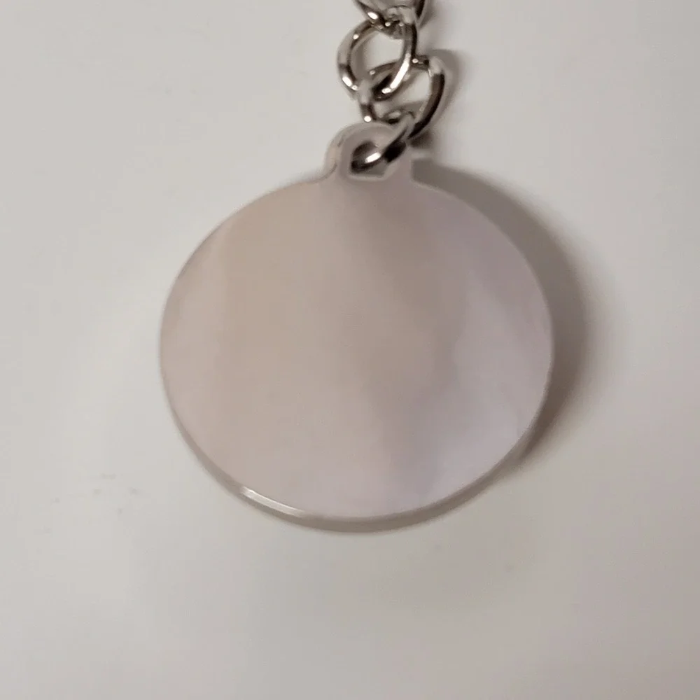 Bebe Crystal Silver Tone Keychain